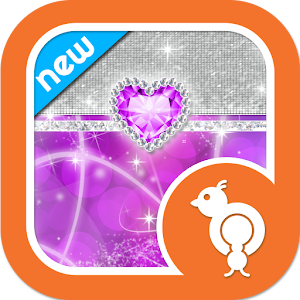 Bling Purple Heart Theme SMS.apk 1.0