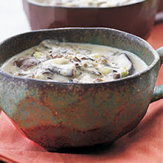 Fresh Ginger, Mushroom, and Basil Soup