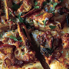 Sausage, Red Onion, and Wild Mushroom Pizza