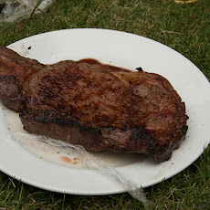 Oven Barbecued Steaks for 25