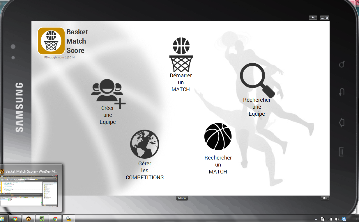 Android application Basket Match Score screenshort