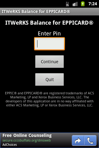 Android application ITW Balance 4 EPPICARD screenshort