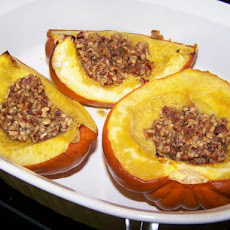 Acorn Squash With Spiced Brazil Nut Filling