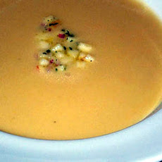 Curried Parsnip Soup with Shredded Apples