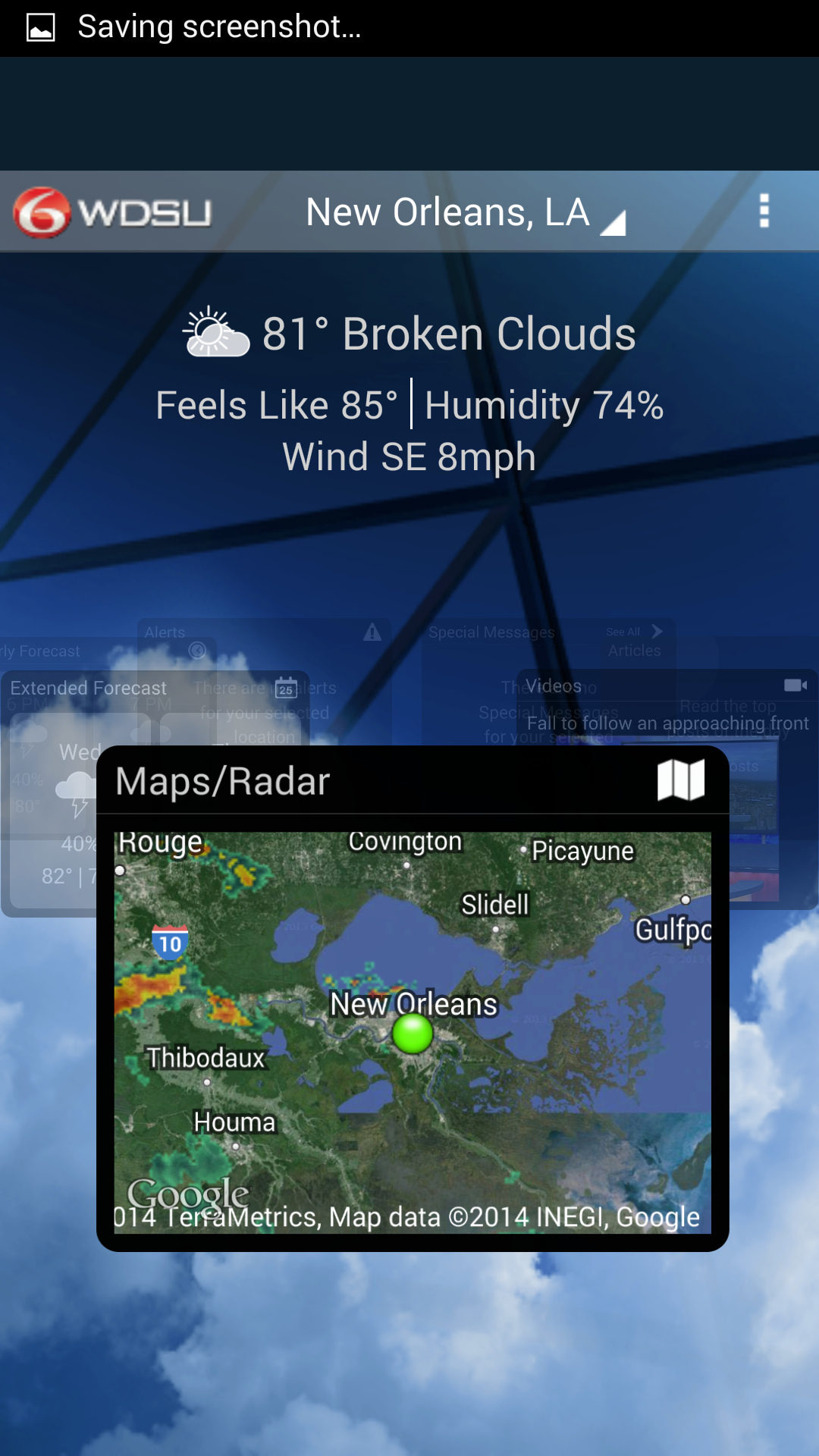 Android application WDSU Weather screenshort