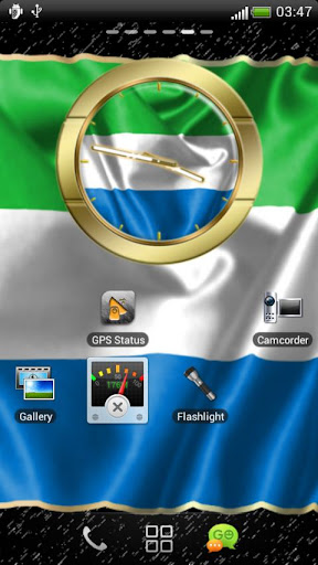 Sierra Leone flag clocks