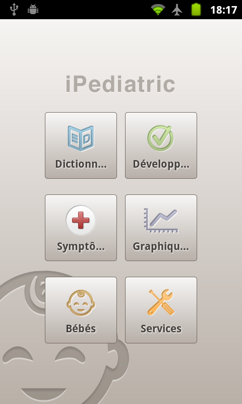 Android application iPediatric screenshort