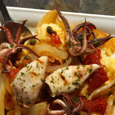 Grilled Calamari with Braised Fennel and Polenta  Recipe