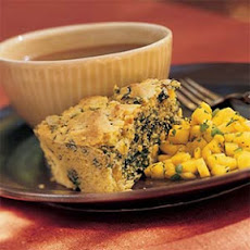 Spinach Corn Bread With Mango Salsa