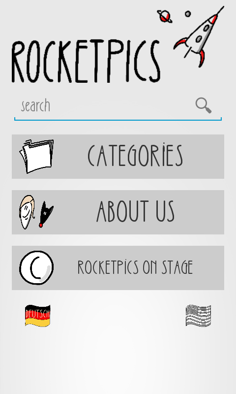 Android application ROCKETPICS screenshort