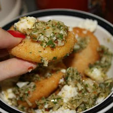 Arepitas With Chimichurri and Queso Fresco