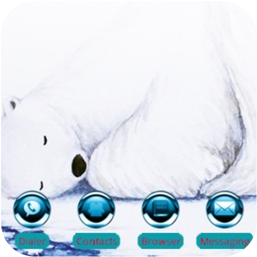 Polar Bear Hearing SQTheme_ADW LOGO-APP點子