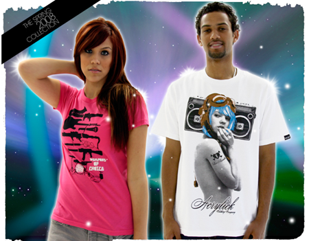 Acrylick tee shirt streetwear