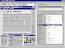 Het Form Designer Window van Visual FoxPro met het bijbehorende Properties Window.