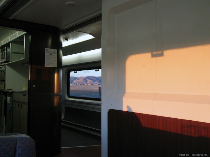 Sunrise in the loung car
