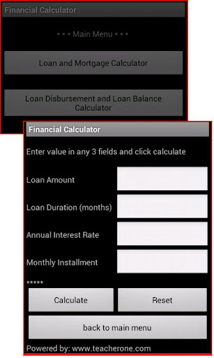 Financial Calculator Loan