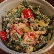 Salmon and haricot vert salad