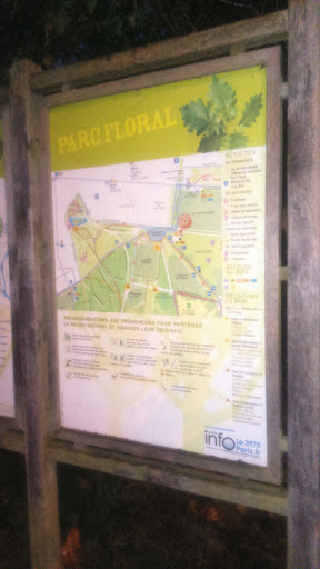 Plan du Parc Floral 