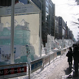 Susukino Ice Scupltures - It was warm the day before we arrived, and the fine details of the ice sculptures had all melted away. It was a shame - they went on for about 5 blocks, but by the time we got there, they didn't look like much. Susukino Ice Scupltures - It was warm the day before we arrived, and the fine details of the ice sculptures had all melted away. It was a shame - they went on for about 5 blocks, but by the time we got there, they didn't look like much.