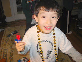 Kai enjoying a ring pop at his 7th birthday party