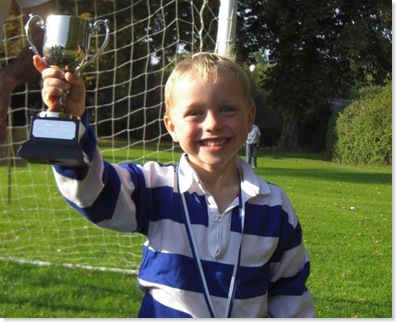 Cameron with the cup