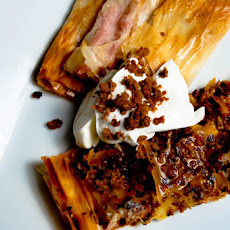 Chorizo & Cheddar Phyllo Wraps