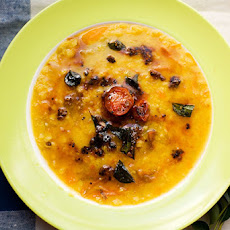 Tomato tadka dal (Indian style lentil soup)