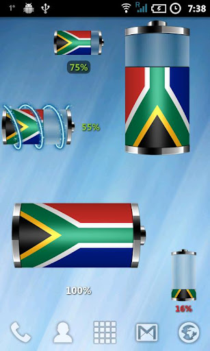 南アフリカ - バッテリーウィジェット