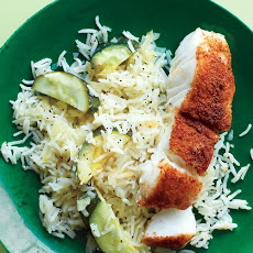 Spice-Rubbed Fish with Lemony Rice
