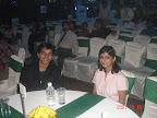 Orkut users who attended the ceremony to accept the award - Prashant Saxena and Meera Damji