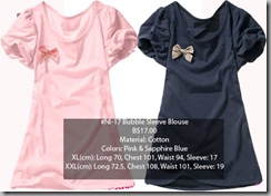 #NI-17 Bubble Sleeve Blouse Big Size