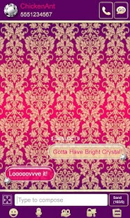How to mod Purple & Gold Damask Theme SMS lastet apk for laptop