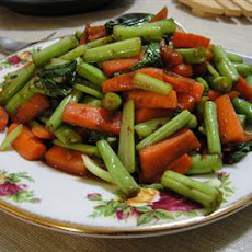 Bok Choy, Carrots and Green Beans