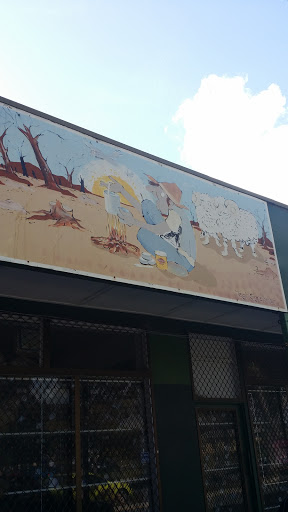 Aussie Swag Man  Mural 