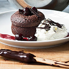 Warm Chocolate Cakes with Mascarpone Cream