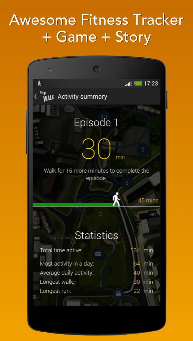 Android application The Walk: Fitness Tracker Game screenshort