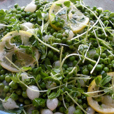 Jazzed Up Peas, Lemon and Pearl Onions