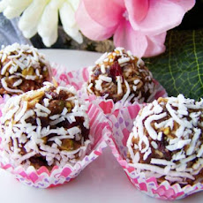 White Chocolate Fruit and Nut Truffles