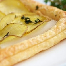 Taro, Carmelized Onion, & Feta Tartlet