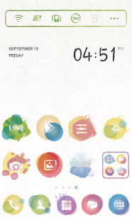 How to download Watercolor LINE Launcher theme 4.3 apk for laptop