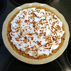 Pineapple Coconut Cream Pie in Coconut Cookie Crust