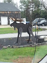 Wooden Moose Statue