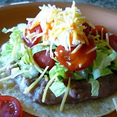 Pork and Black Bean Chalupas with Tex-Mex Dressing
