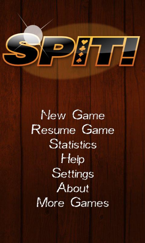 Android application Spit ! Speed Card Game screenshort