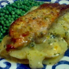 Pork Chops and Creamy Potato Scallop