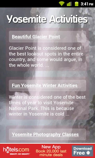 Yosemite Activities