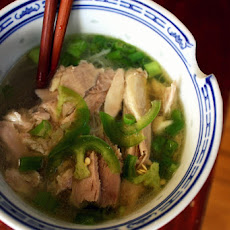 A Simple Chicken & Rice Noodle Bowl.