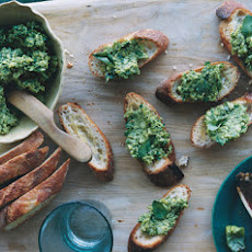 Arugula and Fava-Bean Crostini
