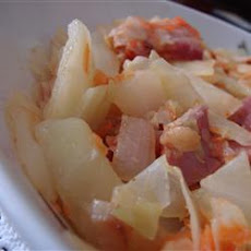 Fried Cabbage with Bacon, Onion, and Garlic