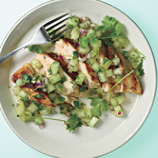 Grilled Chicken Breasts with Honeydew Salsa